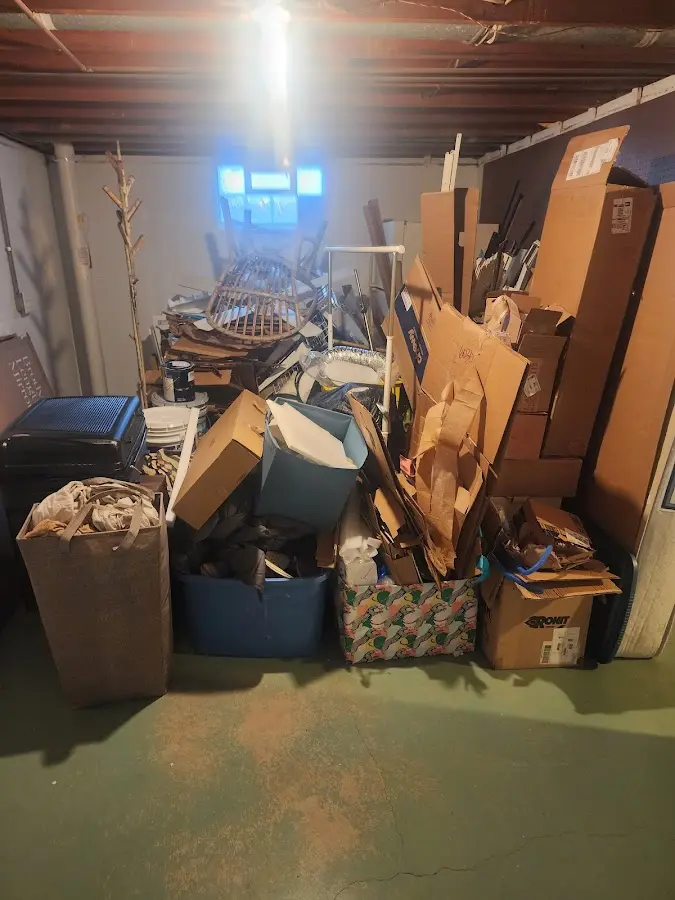 Roll-off dumpster container at job site for 15 Yard Dumpster Rental in West Hanover